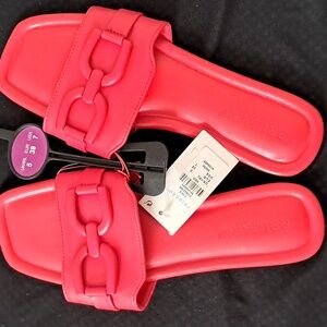 Red, flats, size 7, Brand new